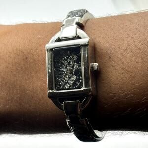Studio Silver & Black Cuff Watch